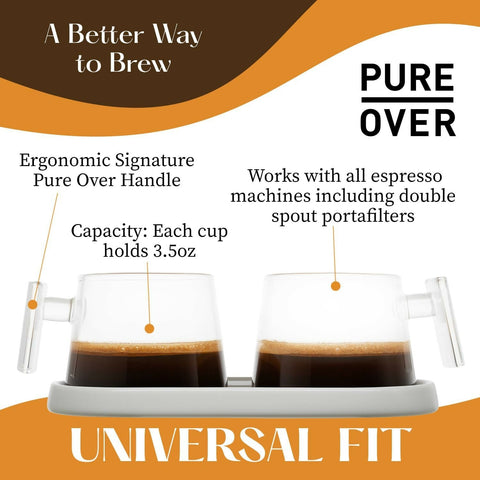 Pure Over Durable Borosilicate Glass Espresso Cup Set 3 Sets