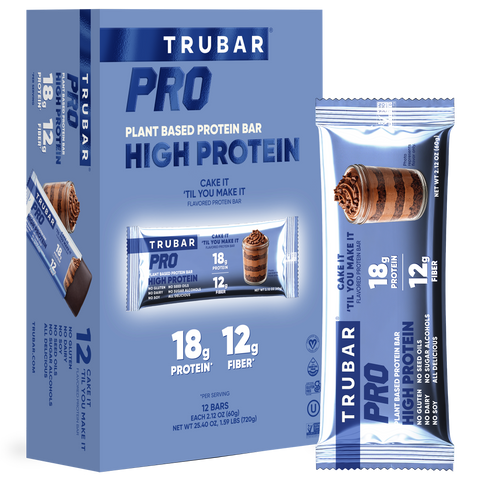 Plant-Based High Performance Protein Bar Cake It 'Til You Make It TRUBAR PRO