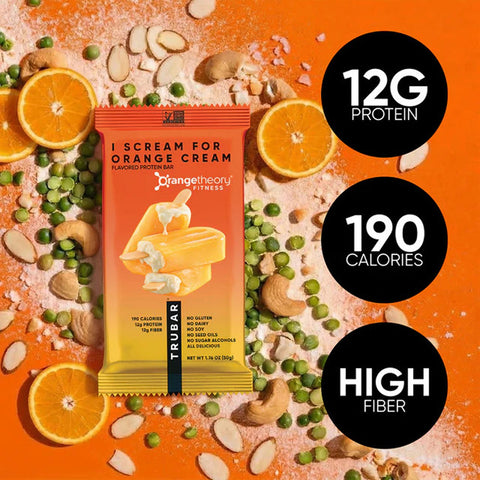 Orange Cream Flavor Plant Protein Bar Vegan TRUBAR