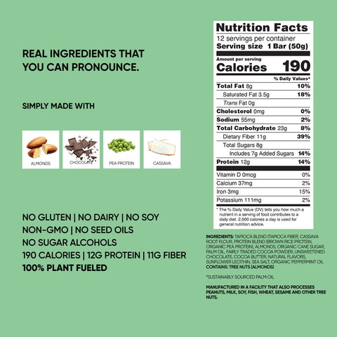 Mint Chocolate Protein Bar It's Mint to Be Chip TRUBAR
