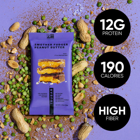 Smother Fudger Peanut Butter Plant-Based Protein Bar TRUBAR