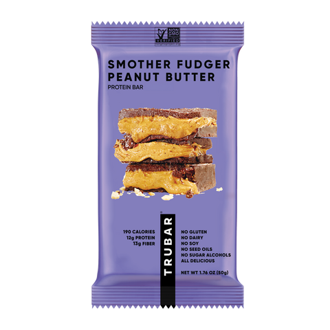 Smother Fudger Peanut Butter Plant-Based Protein Bar TRUBAR