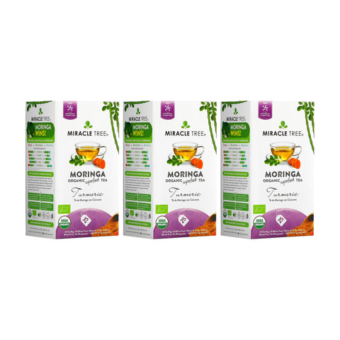 Organic Moringa Tea - Turmeric - Caffeine-Free Herbal Tea
