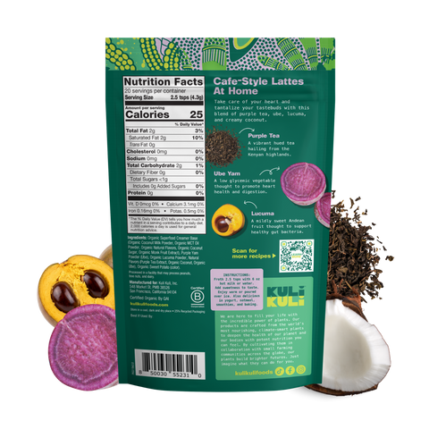 Ube Coconut Superfood Latte Heart Health Kuli Kuli