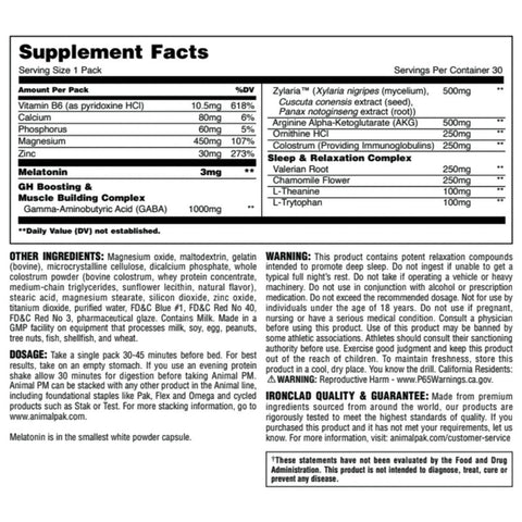 Universal Nutrition Animal Pak PM