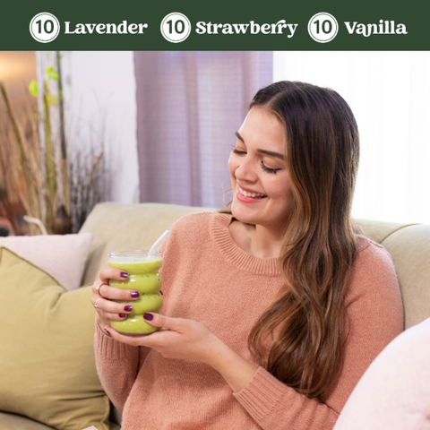 Matcha Combo Variety Pack – Lavender, Strawberry & Vanilla – Premium Shade-Grown Japanese Matcha, Sweetened with Organic Sugar, 30 Single Stick Packs