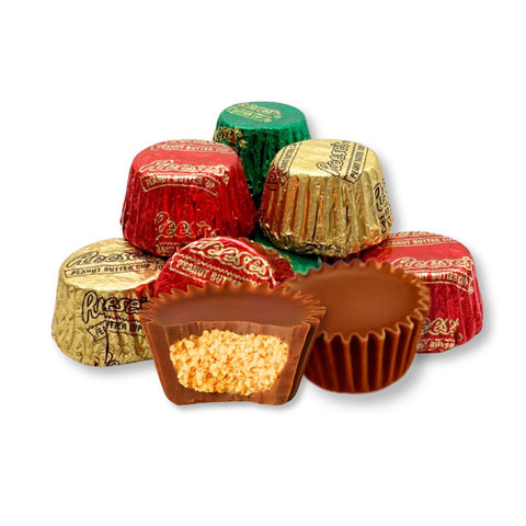 Reese's Miniature Christmas Foils Milk Chocolate & Peanut Butter Cups Bulk Value Bag