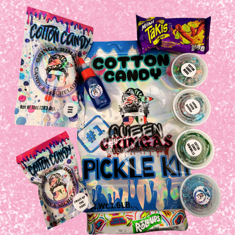 Cotton Candy Pickle Kit Handmade Snack Mix Gringas Rim Dips LLC