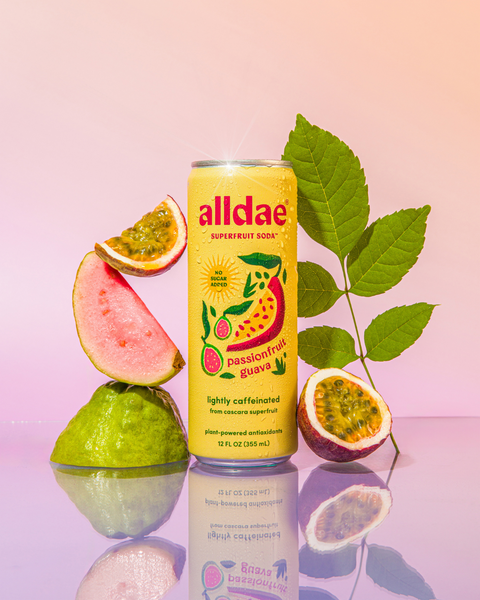 Passionfruit Guava AllDae Superfruit Soda Can 12 Pack