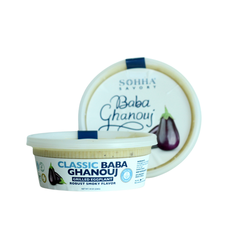 Sohha Baba Ghanouj Classic Container Grilled Eggplant Dip 6 containers case