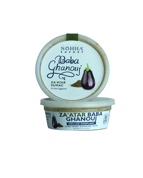 Sohha Za'atar Baba Ghanouj Authentic Lebanese Eggplant Dip 6 Containers Case