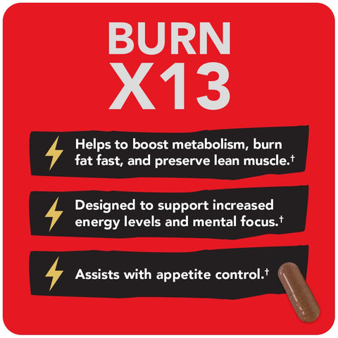 Vitamin Bounty Burn X13 Energy Support Capsules