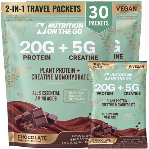 Vegan Protein Travel Packets 2-in-1 Protein + Creatine
