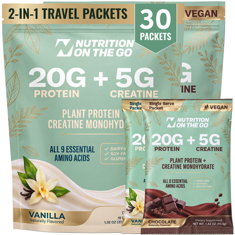 Vegan Protein Travel Packets 2-in-1 Protein + Creatine