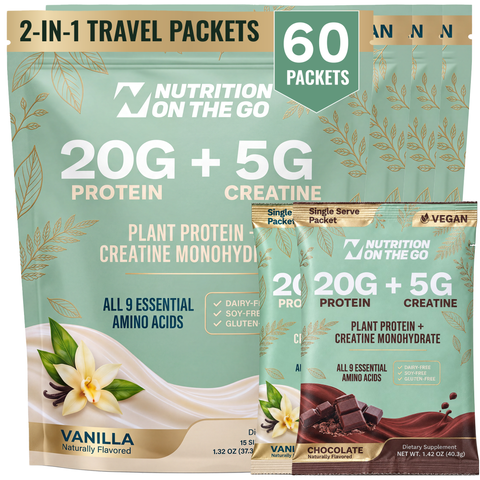 Vegan Protein Travel Packets 2-in-1 Protein + Creatine