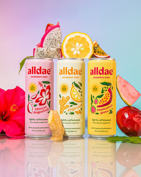 Superfruit Soda Variety Pack 12 Cans x 12 oz Case AllDae