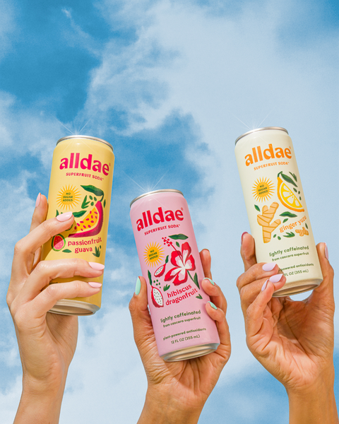 Superfruit Soda Variety Pack 12 Cans x 12 oz Case AllDae