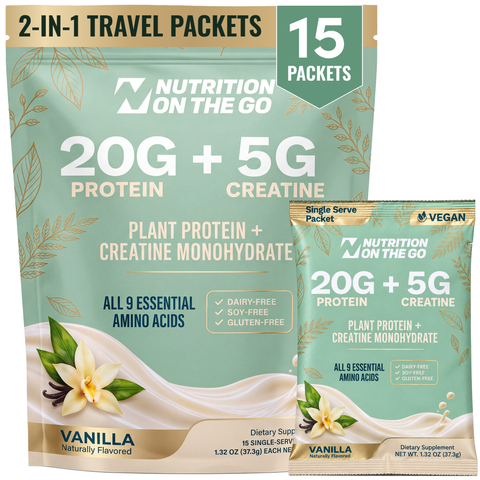 Vegan Protein Travel Packets 2-in-1 Protein + Creatine