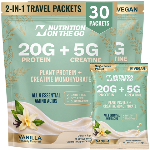 Vegan Protein Travel Packets 2-in-1 Protein + Creatine