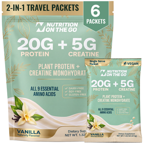 Vegan Protein Travel Packets 2-in-1 Protein + Creatine