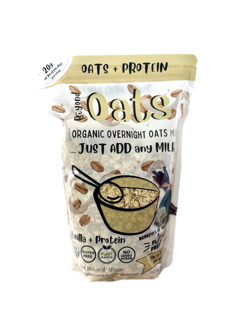 Oats Vanilla Organic Plant Protein Powder Soy-Free Non-GMO