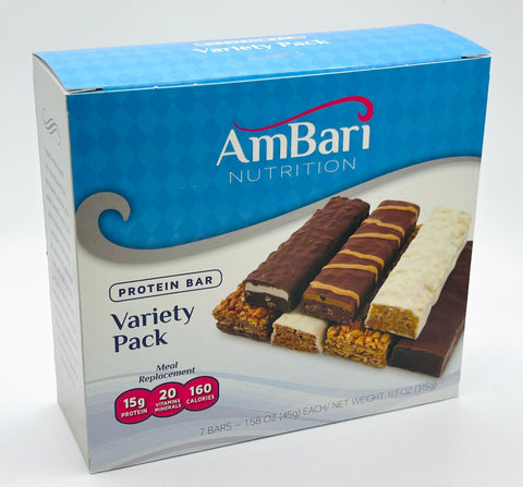 15g Protein Variety Pack Meal Replacement Bars AmBari Nutrition