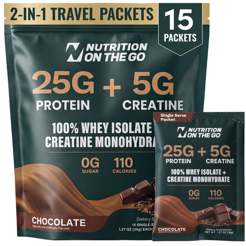 Whey Protein Isolate + Creatine 2-in-1 Travel Packets