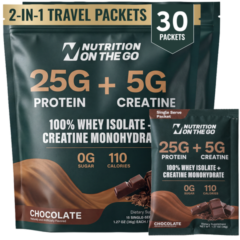 Whey Protein Isolate + Creatine 2-in-1 Travel Packets
