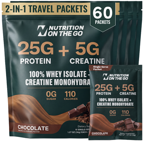 Whey Protein Isolate + Creatine 2-in-1 Travel Packets