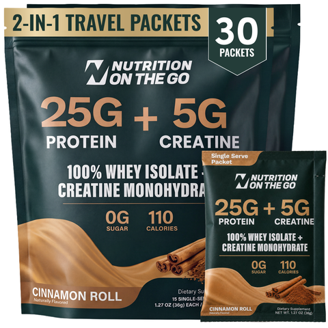 Whey Protein Isolate + Creatine 2-in-1 Travel Packets