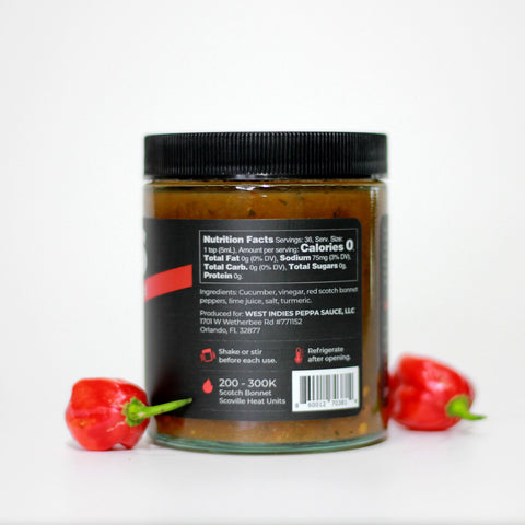 WIPS Red Scotch Bonnet, Citrusy Pepper Sauce (6 fl oz)
