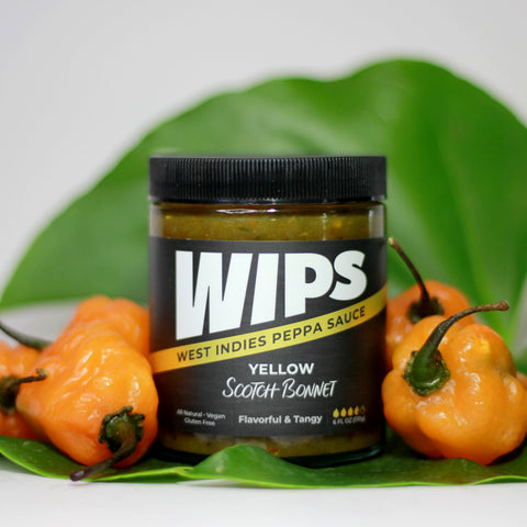 Yellow Scotch Bonnet Tangy Pepper Sauce Hot Sauce WIPS