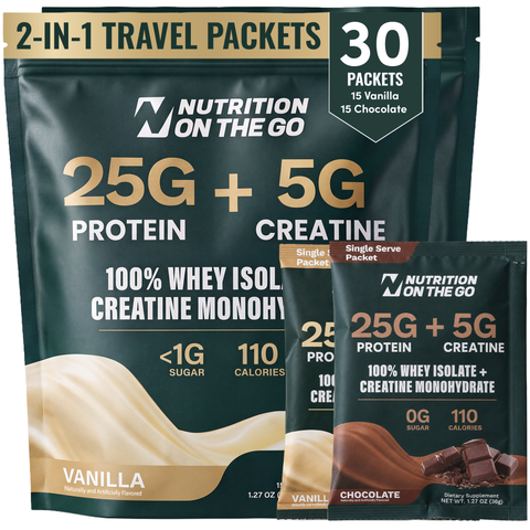 Whey Protein Isolate + Creatine 2-in-1 Travel Packets