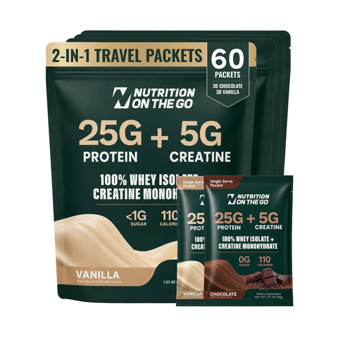 Whey Protein Isolate + Creatine 2-in-1 Travel Packets
