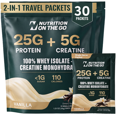 Whey Protein Isolate + Creatine 2-in-1 Travel Packets
