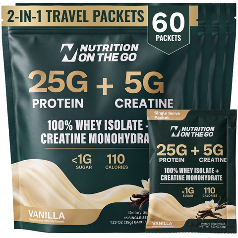 Whey Protein Isolate + Creatine 2-in-1 Travel Packets
