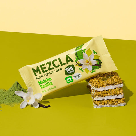 Mezcla Matcha Vanilla Protein Bars 12 Bars x 1.4 oz Case