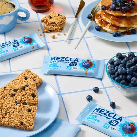 Maple Blueberry Puff-Crispy Bars 12 bars x 1.4 oz Mezcla