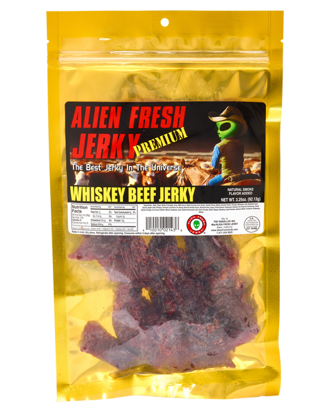 Whiskey Flavored Top Round Beef Jerky Alien Fresh Jerky