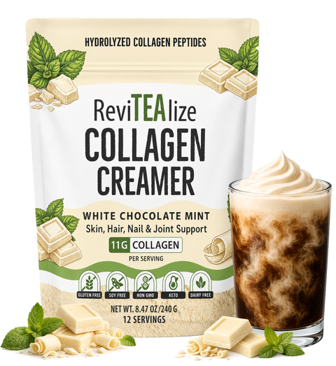 Collagen Protein Creamer White Chocolate Mint Creamer ReviTEAlize