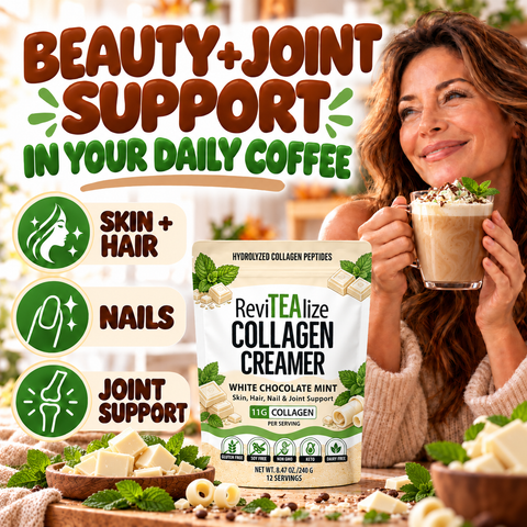 Collagen Protein Creamer White Chocolate Mint Creamer ReviTEAlize