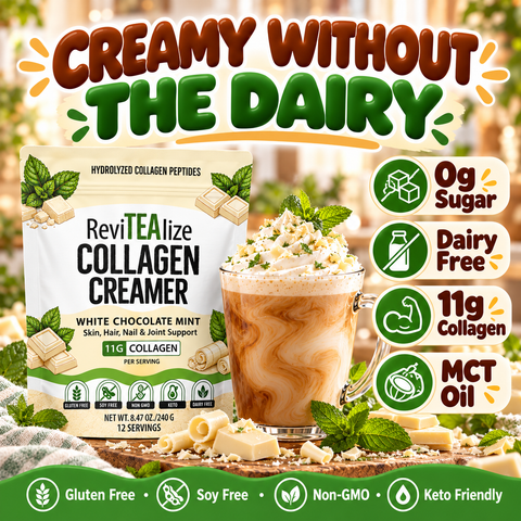 Collagen Protein Creamer White Chocolate Mint Creamer ReviTEAlize