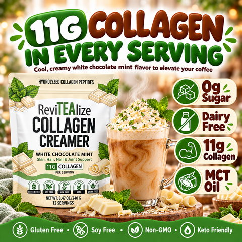 Collagen Protein Creamer White Chocolate Mint Creamer ReviTEAlize