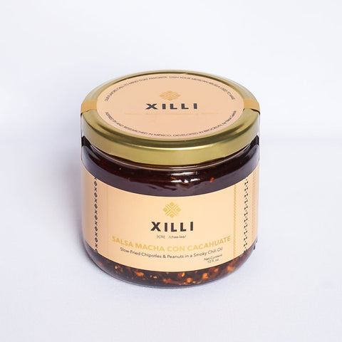 Xilli Salsa Macha Slow-Fried Chipotles & Toasted Peanuts Hot Sauce 12 Jars