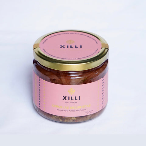 Xilli Cebollas Encurtidas Mayan-Style Pickled Red Onions Case - 12 Jars x 10 oz