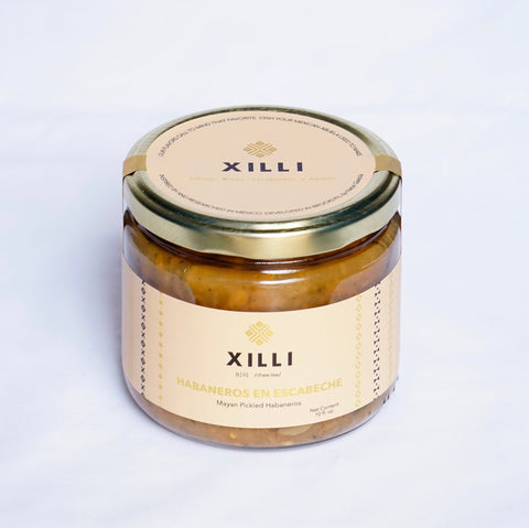 Xilli Habaneros en Escabeche Mayan-Style Pickled Habaneros Case - 12 Jars x 10 oz