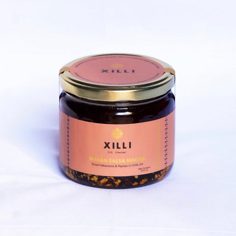 Xilli Mayan Salsa Macha Dried Habaneros & Pepitas Chile Oil 12 Jars