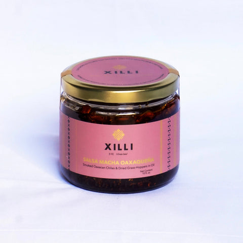 Xilli Oaxacan Salsa Macha Smoked Chiles & Grasshoppers Sauce Case 12 Jars
