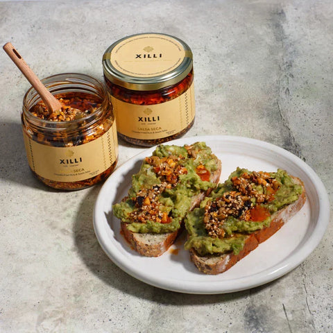 Xilli Salsa Seca Chipotle-Fried Nuts & Seeds Salsa Case - 12 Jars x 10 oz