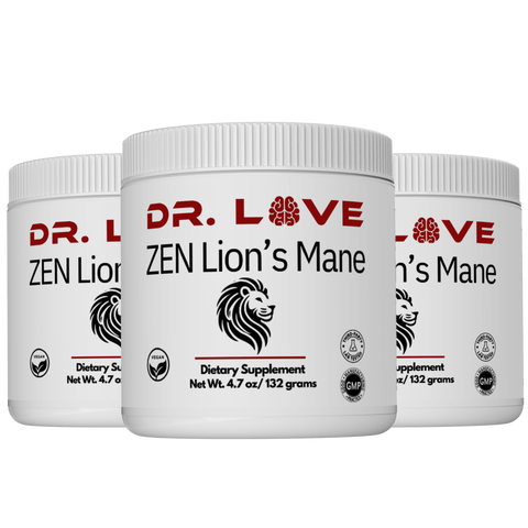 Zen Lion's Mane Organic Medicinal Mushrooms Blend 60 Day Jar